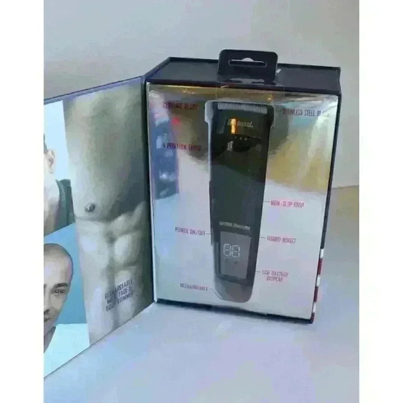 Barbasol Rechargeable Hair Face & Body Trimmer LED Display Stainless Steel Blade - Picture 8 of 10